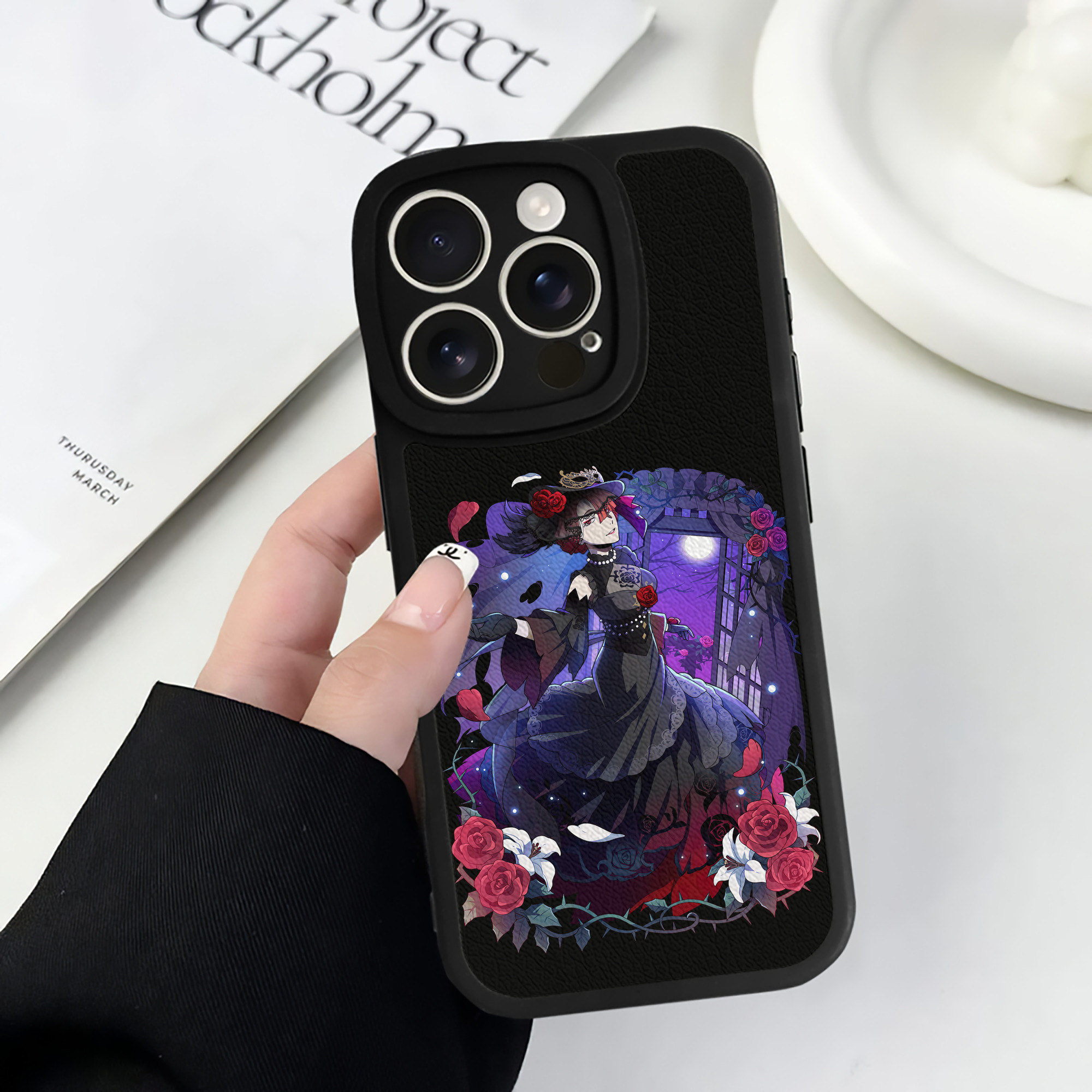（画像用） 文豪ストレイドッグス Bungo Stray Dogs 【iPhone 16シリーズ対応】シリコンスマホケース（レザー調） 材質：シリコン